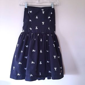 Hollister mini dress navy with pelicans, size L